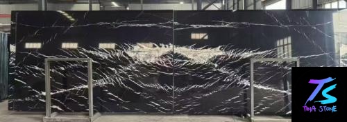 Nero marquin European White Marble Slabs Polished Floor Wall bathroom kitchen counter tops