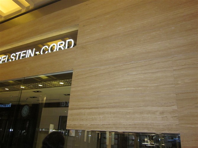 Tina Stone Import & Export Co., LTd: Project of Singapore Marina Bay, supply the Cream travertino