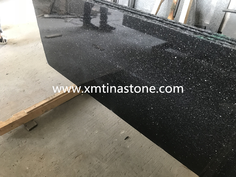 Black Galaxy Granite Slab in stock